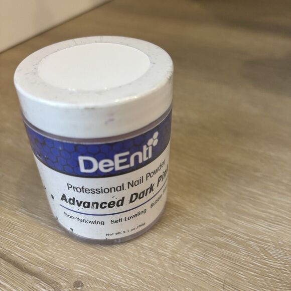 DeEnti Advanced Dark Pink Acrylic Nail Powder 2.1oz Dip Long Lasting Self Level - Picture 5 of 16